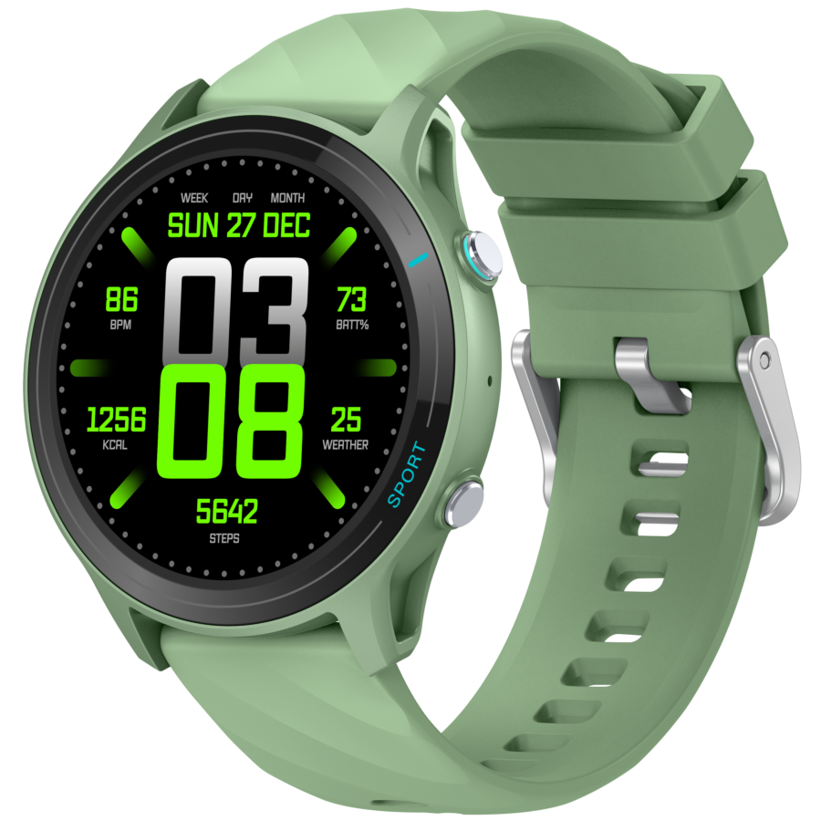 Fashion Hybrid Smart Watch Men Women Activity Tracker VL41-Gold-Metal2-Green