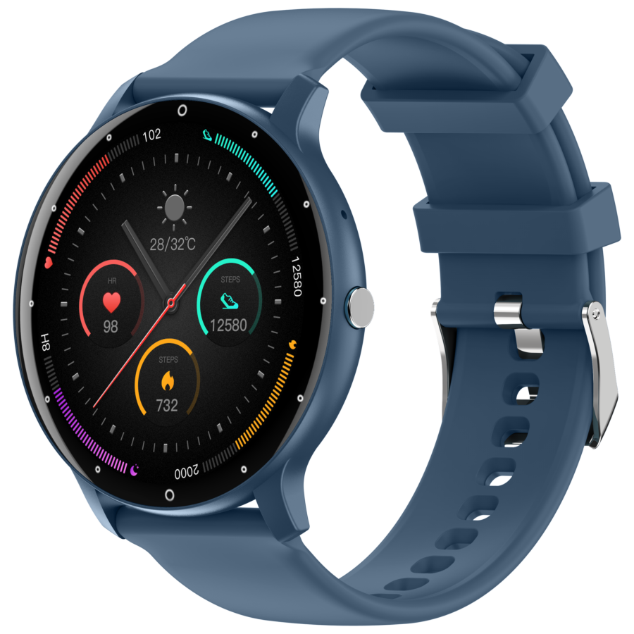 Fashion Hybrid Smart Watch Men Women Activity Tracker VL41-Gold-Metal5-Blue